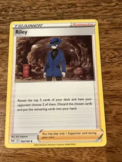 Riley Trainer Pokemon Card 166/196 - Supporter - Image 1