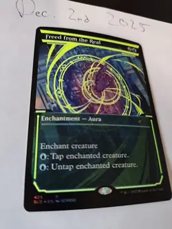 MTG Freed From the Real Neon Yellow Foil Card Secret Lair NM - Image 4