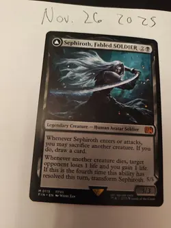 Sephiroth Fabled Soldier Magic the Gathering Card, Final Fantasy NM - Image 2