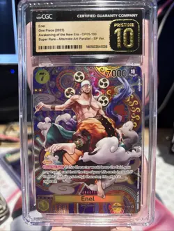 Enel OP05-100 SR SP Special Art One Piece TCG Card Alternate Art CGC Pristine 10 - Image 1