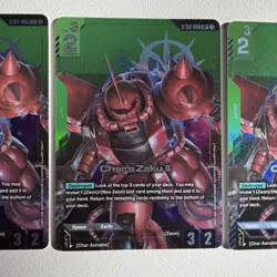 Gundam Card Game Char's Zaku II ST03-006 LR+ Alt Art English Edition - Image 3