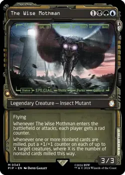 MTG FALLOUT - THE WISE MOTHMAN - PIP BOY SHOWCASE - Regular - MYTHIC 0343 NM - Image 1