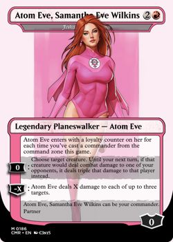 Custom Jeska, Thrice Reborn - Atom Eve Invincible Retheme MTG Altered Commander - Image 1