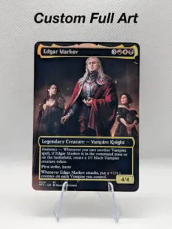 Edgar Markov Judge Promo Art Foil Custom sticker on bulk MTG Commander - Image 1