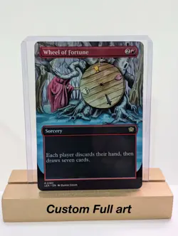 Wheel of Fortune Foil Custom sticker on bulk MTG Commander - Image 1