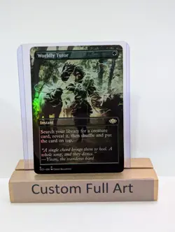 Worldly Tutor Foil Custom sticker on bulk MTG Commander - Image 1