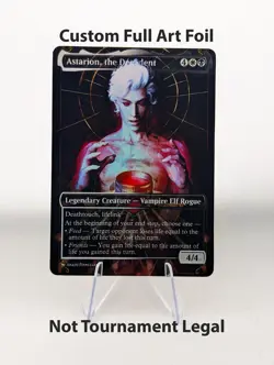 Astarion, the Decadent Custom Foil Sticker on bulk MTG BG3 D&D Commander v1 - Image 1