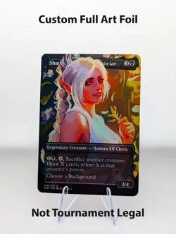 Shadowheart, Dark Justiciar Custom Foil Sticker on bulk MTG BG3 D&D Commander V9 - Image 1