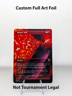 Jeska's Will Foil Custom sticker on bulk MTG Commander - Image 1