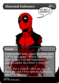 Abnormal Gifts - Deadpool Foil Custom sticker MTG Marvel Commander - Image 1
