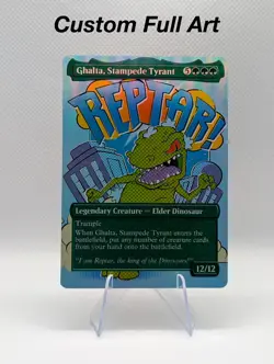 Ghalta, Stampede Tyrant (REPTAR) Foil Custom sticker on bulk MTG Commander - Image 1
