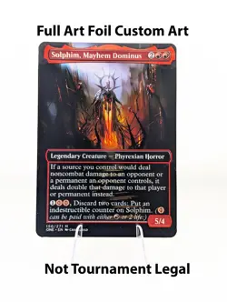 Solphim, Mayhem Dominus Foil Custom sticker on bulk MTG Commander - Image 1