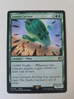 Jumbo Cactuar Universes Beyond: Final Fantasy MTG Magic the Gathering NM - Image 1