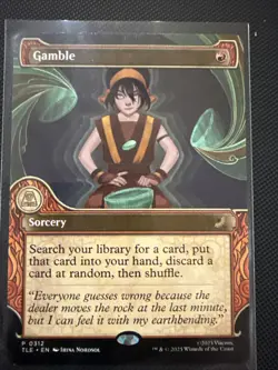 MTG Avatar Gamble TLE P 0312 Showcase Promo Toph Art Rare NM - Image 1