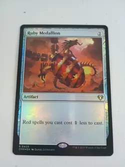 MTG Magic the Gathering Ruby Medallion Foil (405/1173) Commander Masters NM - Image 1