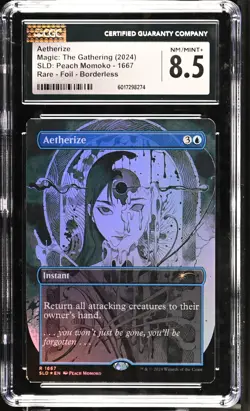 AETHERIZE Secret Lair Foil Rare CGC 8.5 Peach Momoko MTG [Nostalgium] - Image 1