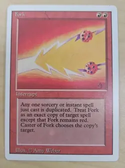 Magic The Gathering MTG Fork x1 Revised Edition LIGHT PLAY LP English Free Ship - Image 1