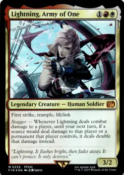 MTG Lightning, Army of One Foil NM FINAL FANTASY Magic 233 - Image 1