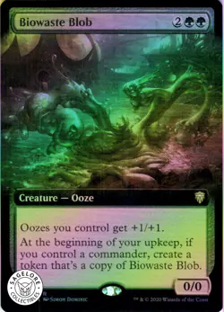 MTG Biowaste Blob (Extended Art) (675) | NM Foil | Commander Legends {CMR} - Image 1