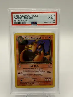 Pokemon TCG Dark Charizard 1st Edition Non-Holo PSA 6 - Image 1