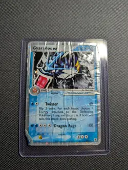 Gyarados ex 109/112 EX FireRed LeafGreen Pokemon Holo Foil Rare HP Poor Damaged - Image 1
