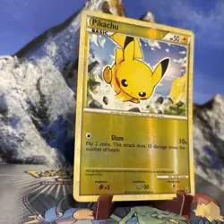 Pikachu - 61/90 Pokemon Undaunted - Reverse Holo Damaged - Image 3
