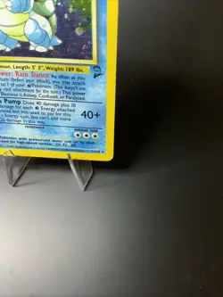 Blastoise 2/130 Holo - Base Set 2 - Pokemon TCG -MP Small Crease With Semi Swirl - Image 3