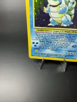 Blastoise 2/130 Holo - Base Set 2 - Pokemon TCG -MP Small Crease With Semi Swirl - Image 4