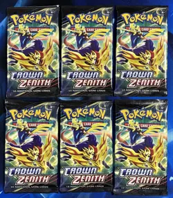 Pokemon Crown Zenith Booster Pack Lot X6 2023 Sword & Shield Nm Mint Giratina - Image 1