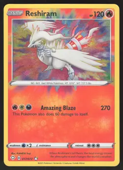 Reshiram 017/072 Amazing Rare Pokemon TCG Shining Fates NM - Image 1