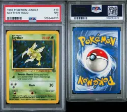 1999 Pokemon Scyther 10/64 Jungle Holo PSA 7, NM - Image 3