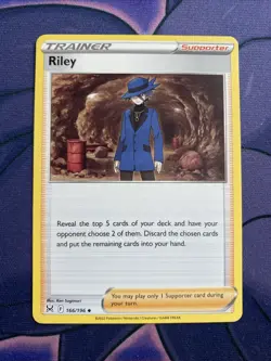 Pokemon TCG Lost Origin Riley 166/196 - Image 1