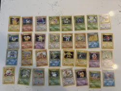 Lot of 32 Pokemon Base Set Singles Unlimited Edition Near Mint/ Light Play LOT 2 - Image 1