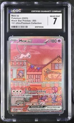 CGC 7 MEW EX 053 BLACK STAR PROMOS 151 UPC SCARLET & VIOLET POKEMON - Image 1