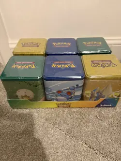Pokemon TCG Stacking Tins Set of 3 Costco Sealed Evolving Skies Fusion Strike X2 - Image 1