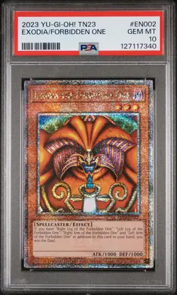 2023 YU-GI-OH! TN23-25TH ANV TIN: DUELING HEROES EXODIA THE FORBIDDEN ONE PSA 10 - Image 1