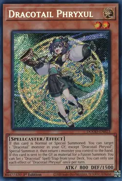 Dracotail Phryxul DOOD-EN023 Secret Rare 1st Edition NM Yugioh - Image 1