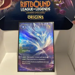 Riftbound TCG League Of Legends Origins Epic Fox Fire 256/298 NM Card Ahri - Image 1