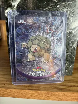 Pokemon #76 Golem Card Foil 2000 Topps Chrome Base Set - Image 1