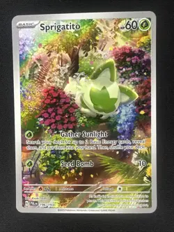 Pokemon TCG Sprigatito Scarlet & Violet Paldea Evolved Holo Card 196/193 - Image 1