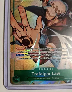 Trafalgar Law 047 Parallel Alt Art ALPHA PRE-ERRATA OP01-047 One Piece Card - Image 2