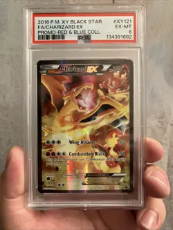 Pokemon TCG Charizard EX XY121 Black Star Promo 2016 Holo Rare Card PSA 6 - Image 1