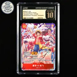 CGC PRISTINE 10 BANDAI 2024 ONE PIECE TCG Card ST10-006 Monkey D. Luffy - Image 2