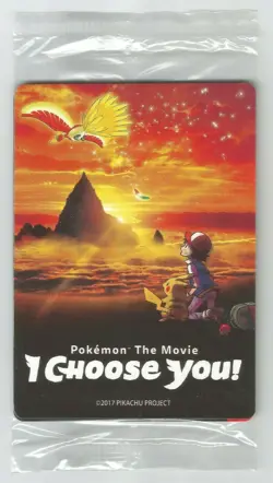 POKEMON THE MOVIE: I CHOOSE YOU ~ ASH'S PIKACHU 3 CARD PACK ~ FACTORY SEALED HTF - Image 1