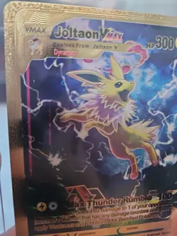 Joltaon Vmax Gold Foil Fan Art Textured Collector Pokemon Card SWSH264 HP300 - Image 4
