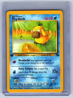 🐤 1st Edition Fossil Psyduck - NM/M - Pokemon Card - Vintage WOTC - Image 1