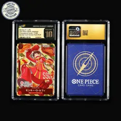 CGC PRISTINE 10 BANDAI 2024 ONE PIECE TCG Card P-080 Monkey D. Luffy - Image 1
