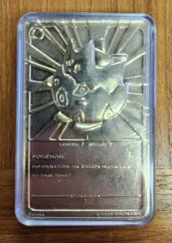 Vintage 1999 Gold Plated Togepi Pokemon Card, Burger King - With Case - Image 2