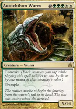 1 x Autochthon Wurm - Ravnica: City of Guilds - Light Play - MTG - Image 1