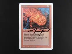 Fireball Signed NM [Revised Edition] #1 Mtg Magic Free Tracking! - Image 1